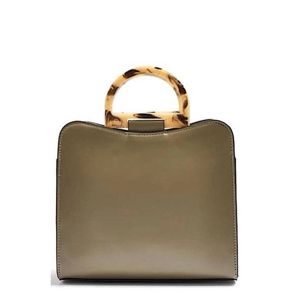 Topshop Handbags - Topshop Theo olive acrylic shoulder bag